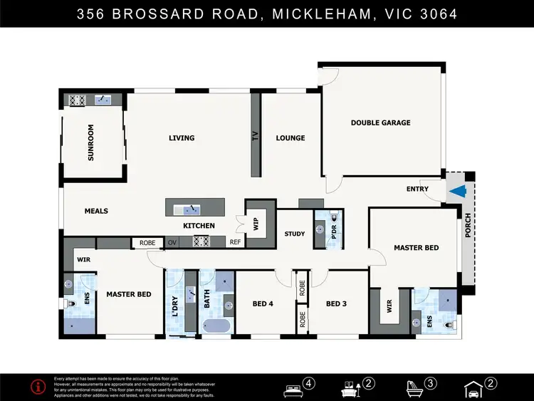 Floorplan of Homely house listing, 356 Brossard Road, Mickleham VIC 3064