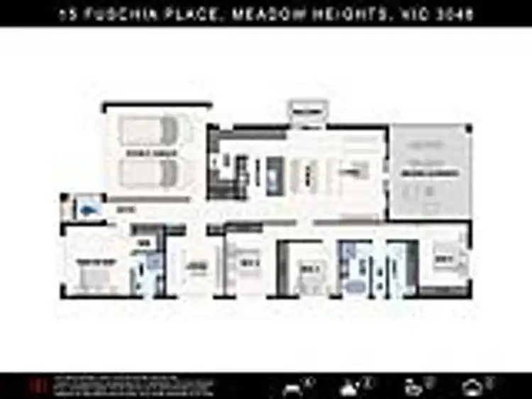 Floorplan of Homely house listing, 15 Fuschia Place, Meadow Heights VIC 3048