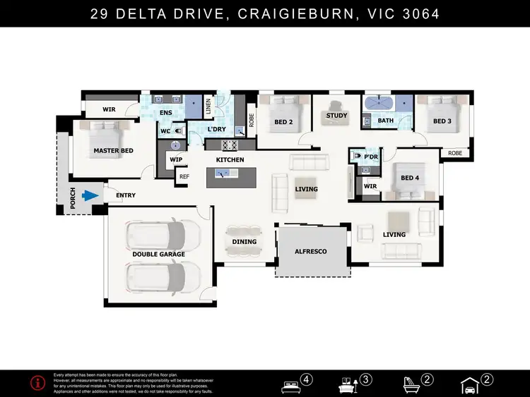 Floorplan of Homely house listing, 29 Delta Drive, Craigieburn VIC 3064