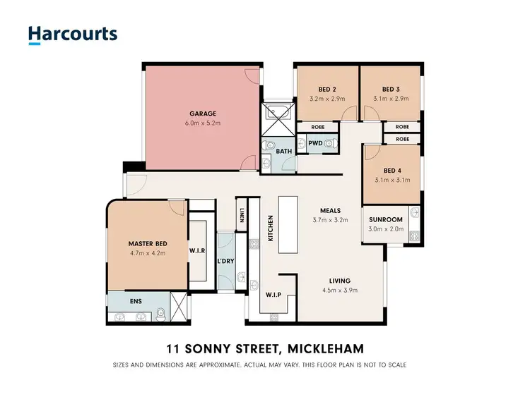 Floorplan of Homely house listing, 11 Sonny Street, Mickleham VIC 3064