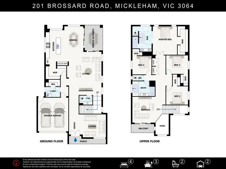 Floorplan of Homely house listing, 201 Brossard Road, Mickleham VIC 3064