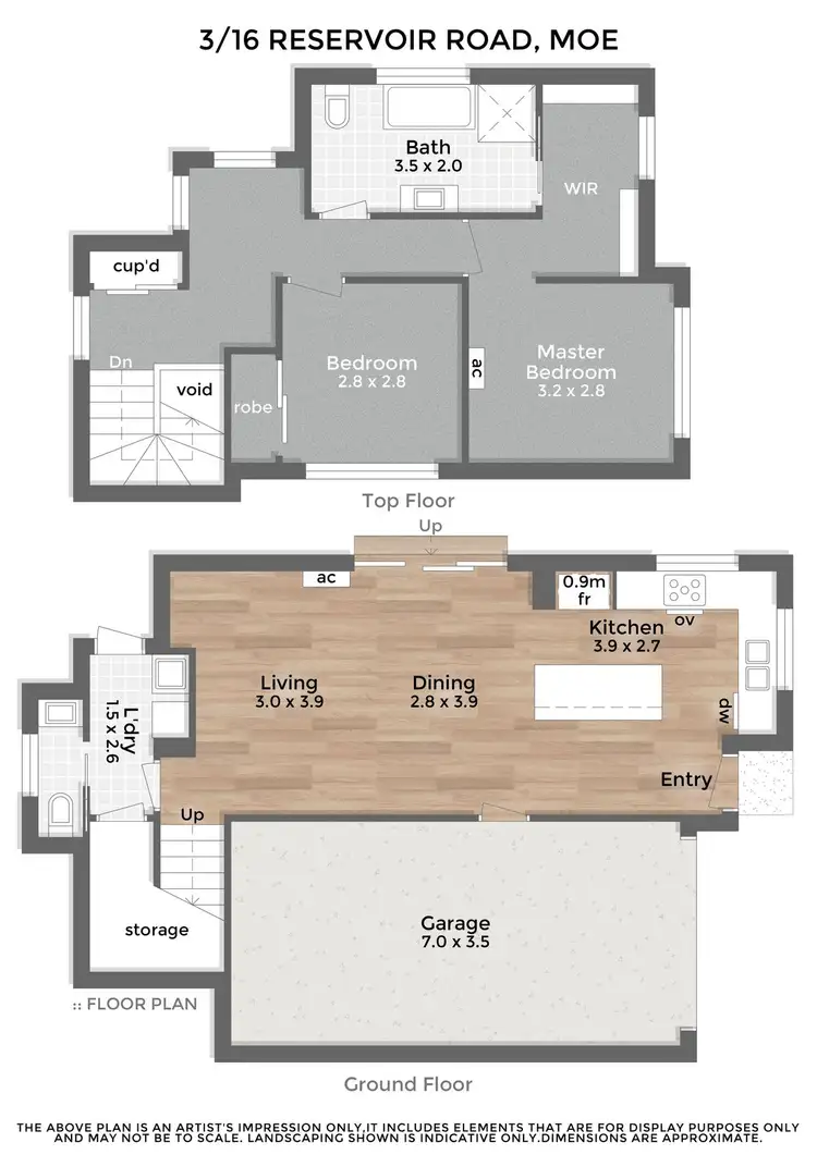 Floorplan of Homely unit listing, 3/16 Reservoir Road, Moe VIC 3825
