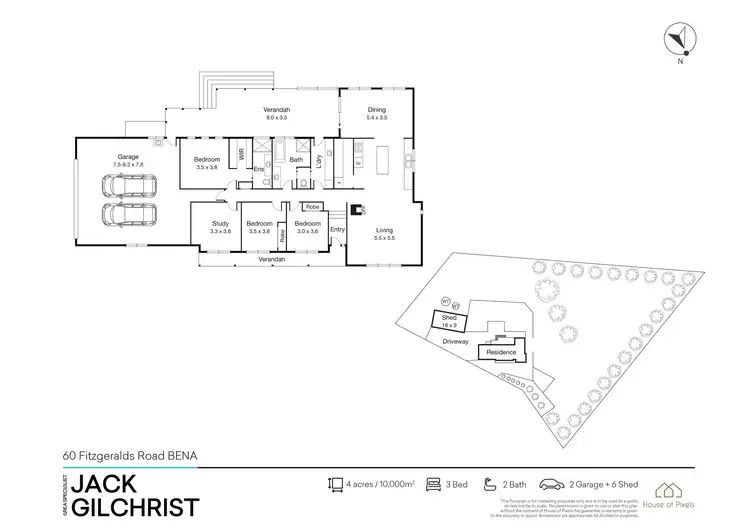 Floorplan of Homely house listing, 60 Fitzgeralds Road, Bena VIC 3946