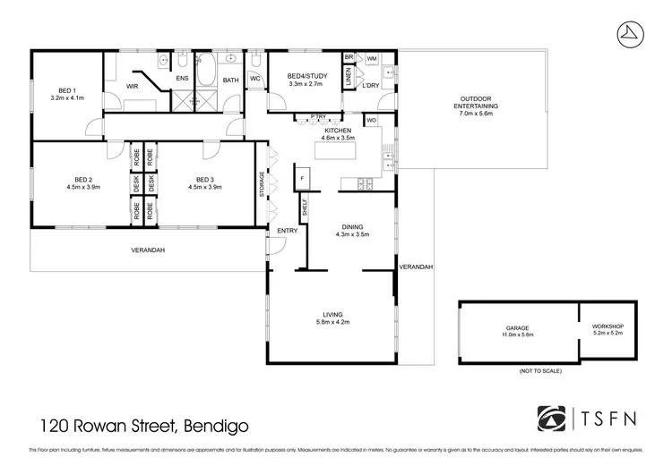 Floorplan of Homely house listing, 120 Rowan Street, Bendigo VIC 3550