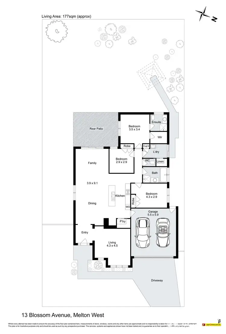Floorplan of Homely house listing, 13 Blossom Avenue, Harkness VIC 3337