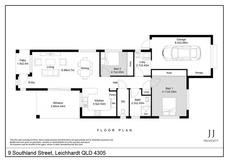 Floorplan of Homely house listing, 9 Southland Street, Leichhardt QLD 4305