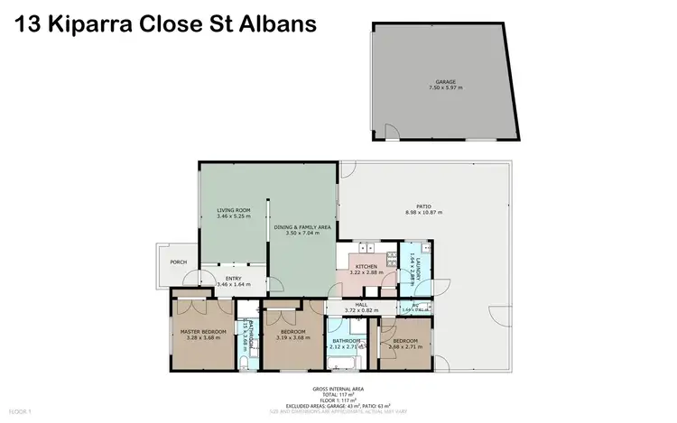Floorplan of Homely house listing, 13 Kiparra Close, St Albans VIC 3021