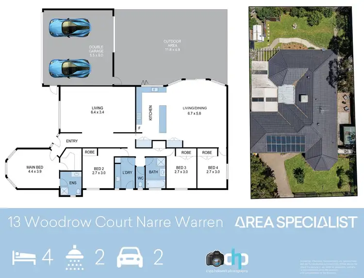 Floorplan of Homely house listing, 13 Woodrow Court, Narre Warren VIC 3805