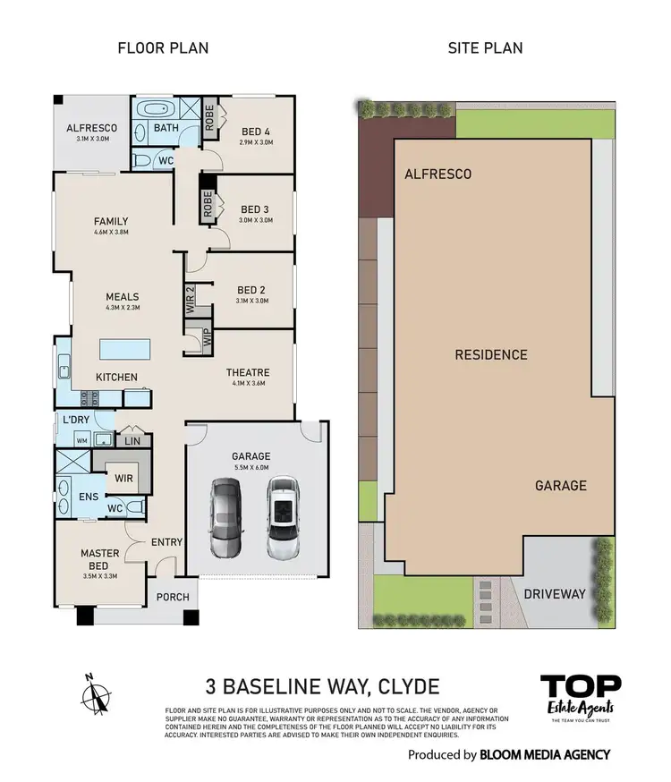 Floorplan of Homely house listing, 3 Baseline Way, Clyde VIC 3978
