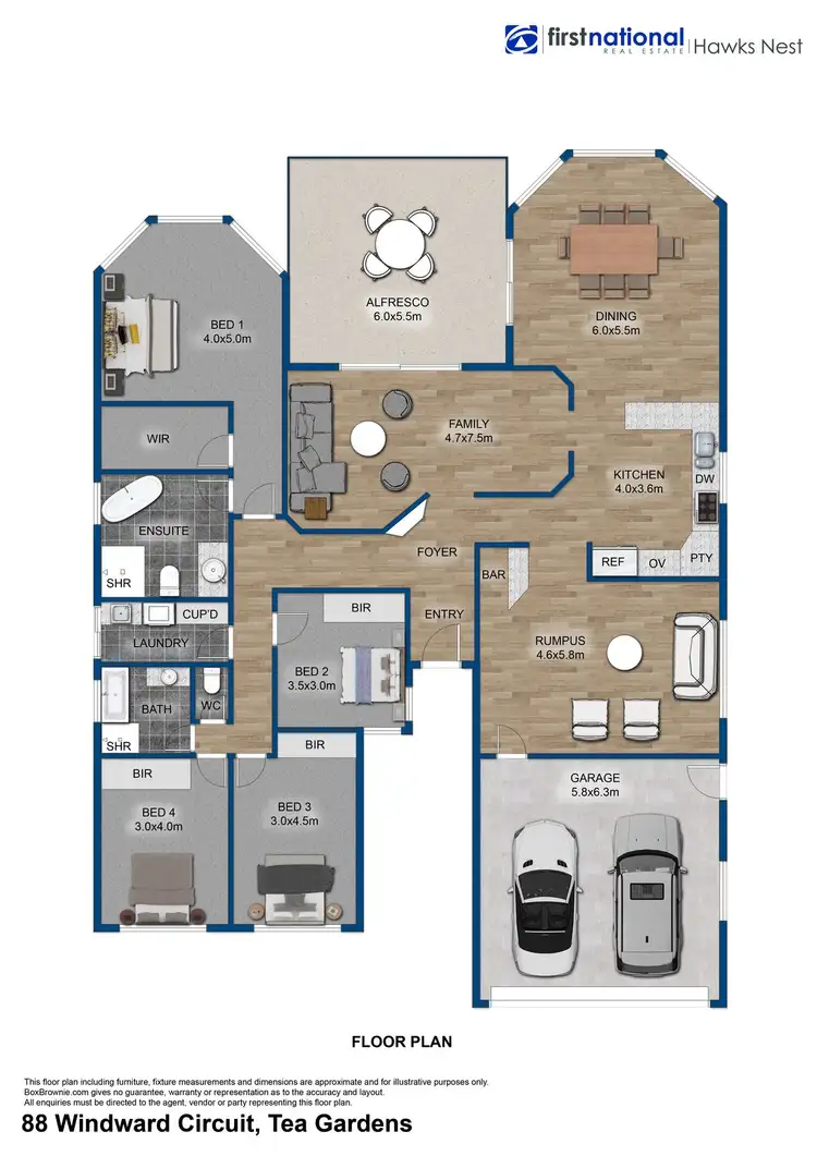 Floorplan of Homely house listing, 88 Windward Circuit, Tea Gardens NSW 2324