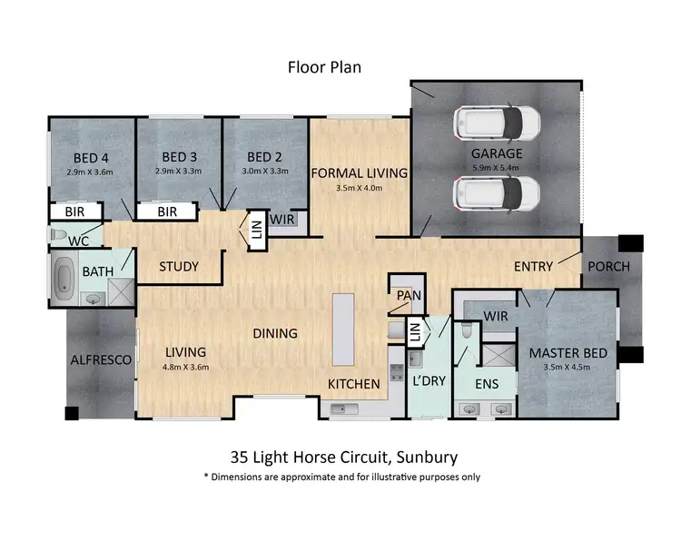 Floorplan of Homely house listing, 35 Light Horse Circuit, Sunbury VIC 3429