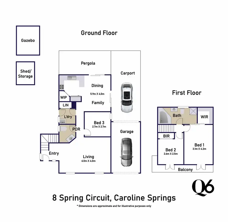Floorplan of Homely house listing, 8 Spring Circuit, Caroline Springs VIC 3023