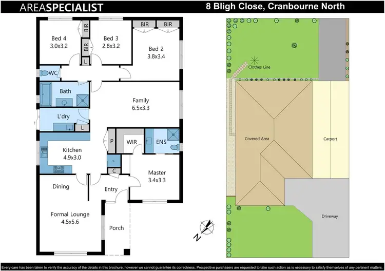 Floorplan of Homely house listing, 8 Bligh Close, Cranbourne North VIC 3977