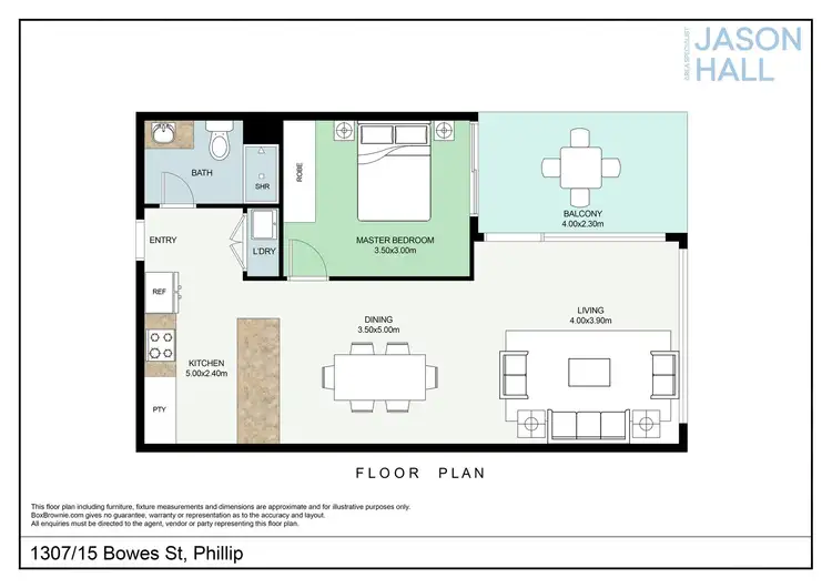 Floorplan of Homely apartment listing, 1307/15 Bowes Street, Phillip ACT 2606