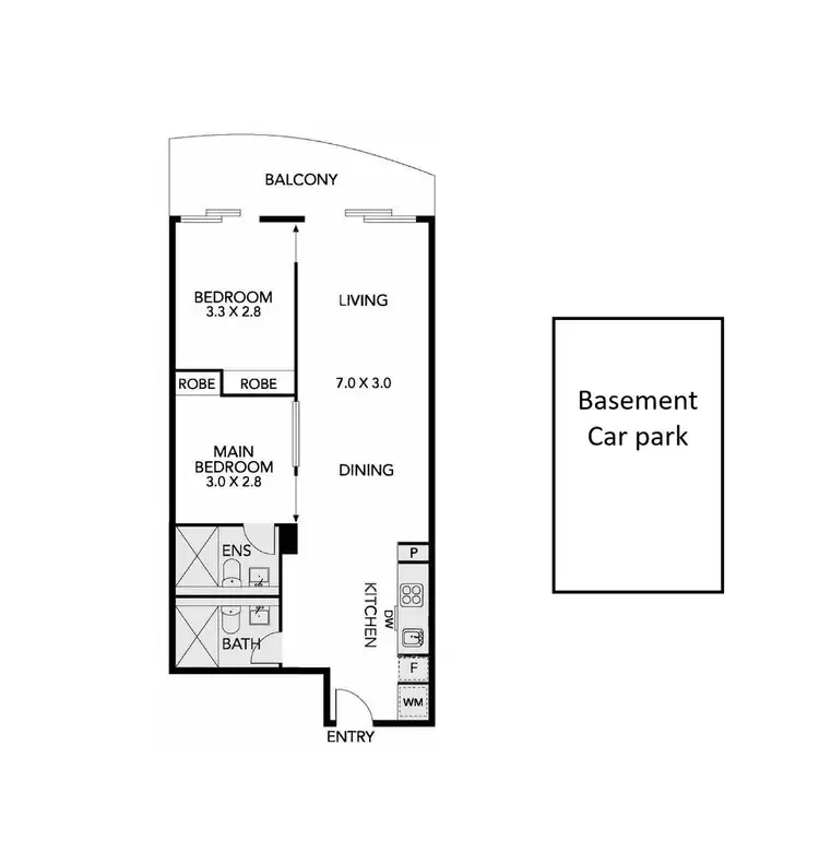Floorplan of Homely apartment listing, 2112/551-555 Swanston Street, Carlton VIC 3053