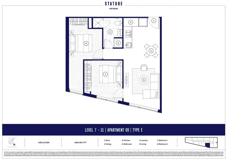 Floorplan of Homely apartment listing, 1109/43 Hancock Street, Southbank VIC 3006
