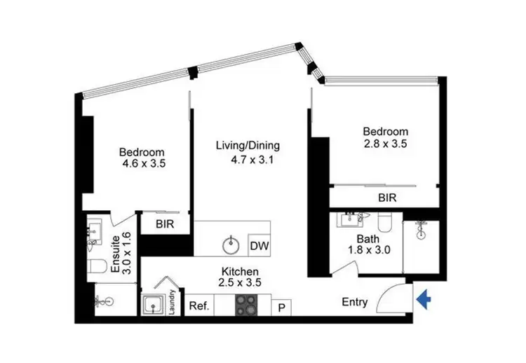 Floorplan of Homely apartment listing, 1603/18 Hoff Boulevard, Southbank VIC 3006