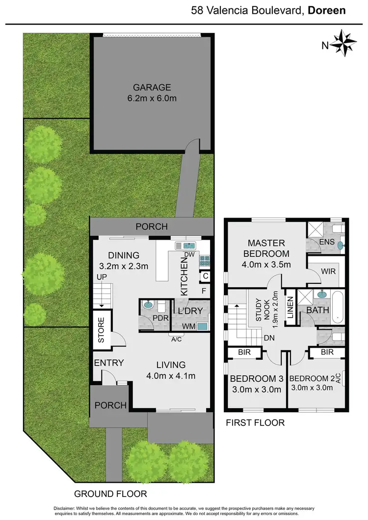 Floorplan of Homely townhouse listing, 58 Valencia Boulevard, Doreen VIC 3754