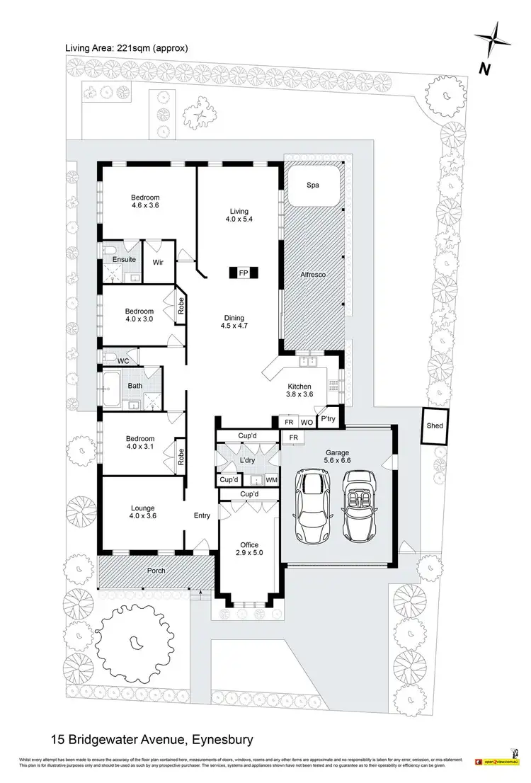 Floorplan of Homely house listing, 15 BRIDGEWATER AVENUE, Eynesbury VIC 3338