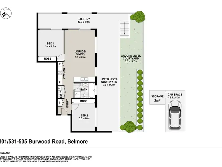 Floorplan of Homely apartment listing, 101/531-535 Burwood Road, Belmore NSW 2192