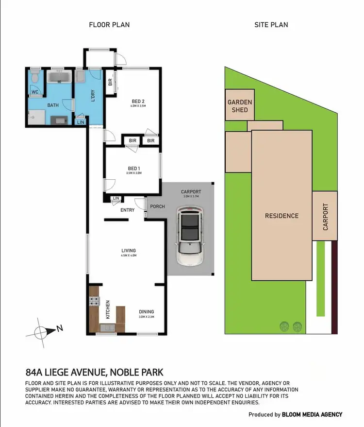 Floorplan of Homely unit listing, 84A LIEGE AVENUE, Noble Park VIC 3174