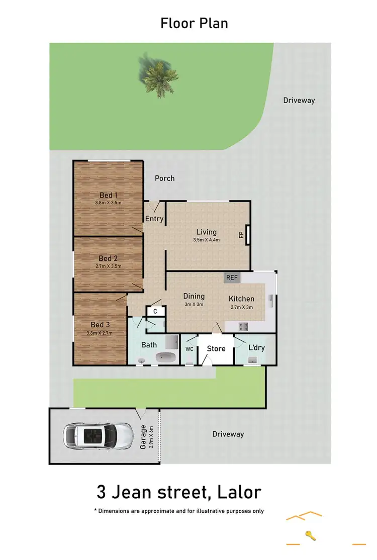 Floorplan of Homely unit listing, 3 Jean Street, Lalor VIC 3075