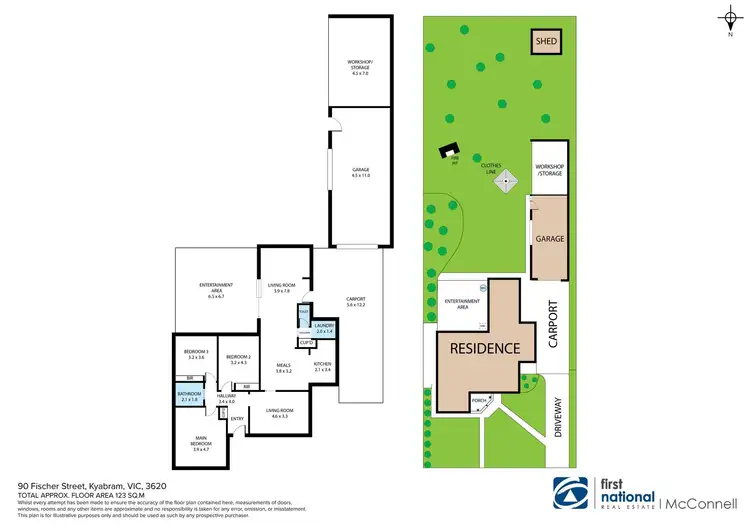 Floorplan of Homely house listing, 90 Fischer Street, Kyabram VIC 3620