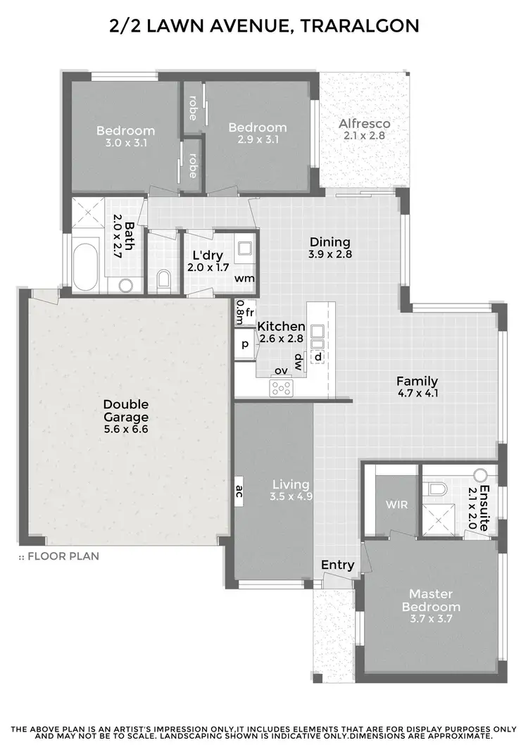 Floorplan of Homely townhouse listing, 2/2 Lawn Avenue, Traralgon VIC 3844