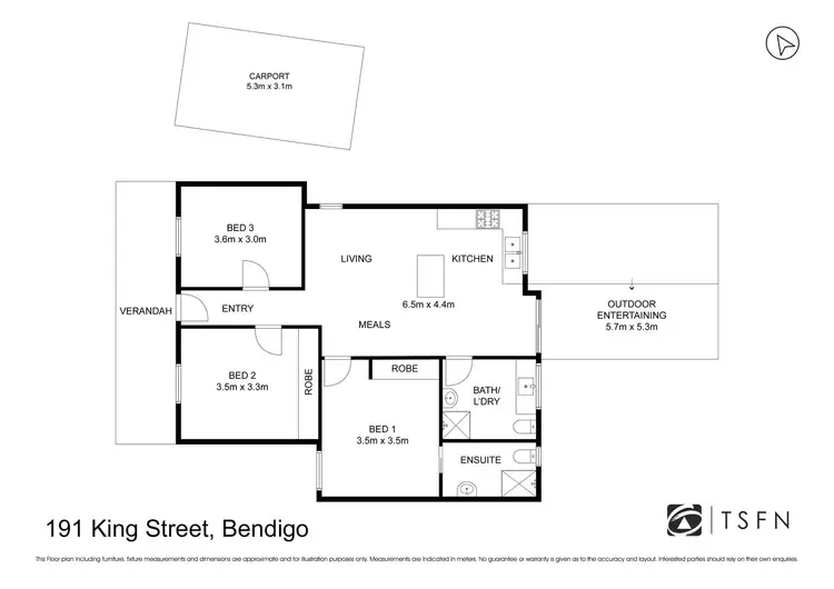 Floorplan of Homely house listing, 191 King Street, Bendigo VIC 3550
