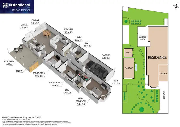 Floorplan of Homely unit listing, 1/149 Cotterill Avenue, Bongaree QLD 4507