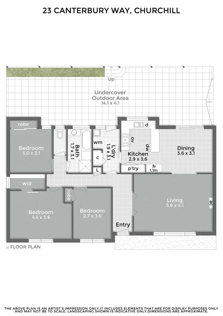 Floorplan of Homely house listing, 23 Canterbury Way, Churchill VIC 3842