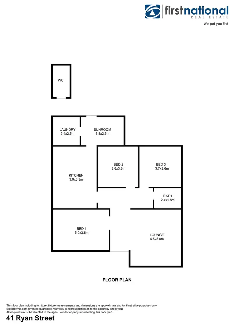 Floorplan of Homely house listing, 41 Ryan Street, Broken Hill NSW 2880