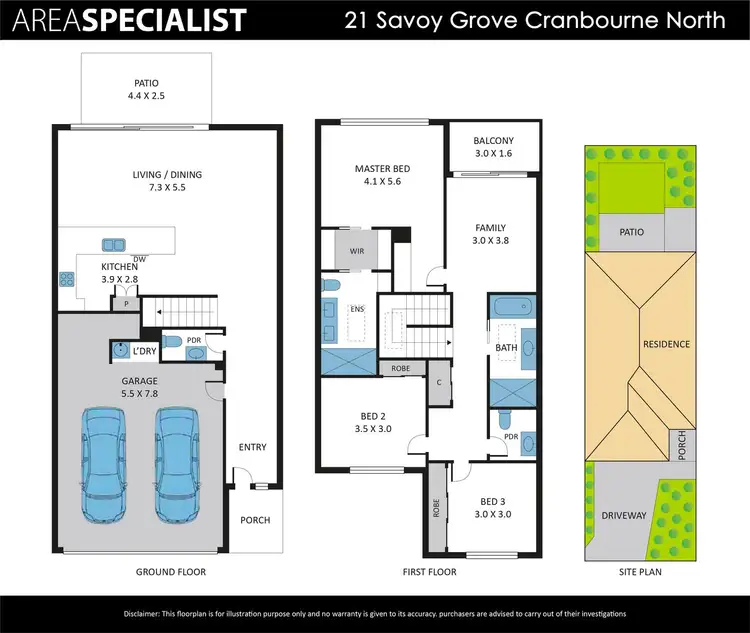 Floorplan of Homely house listing, 21 Savoy Grove, Cranbourne North VIC 3977