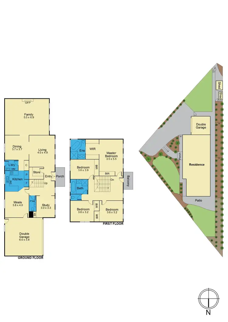 Floorplan of Homely house listing, 3 Olga Mews, Bulleen VIC 3105