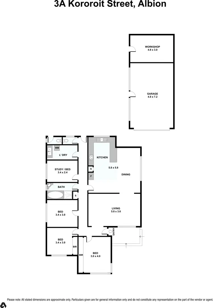 Floorplan of Homely house listing, 3A Kororoit Street, Albion VIC 3020