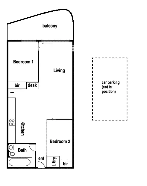 Floorplan of Homely apartment listing, 360/38 Mount Alexander Road, Travancore VIC 3032