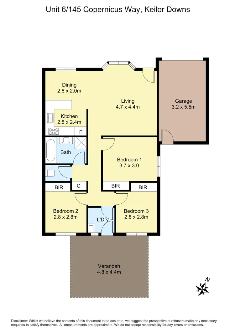 Floorplan of Homely unit listing, 6/145-149 Copernicus Way, Keilor Downs VIC 3038