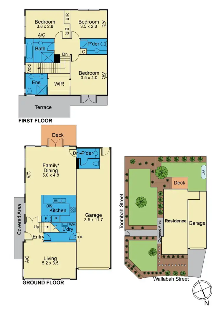 Floorplan of Homely townhouse listing, 5 Toombah Street, Mount Waverley VIC 3149
