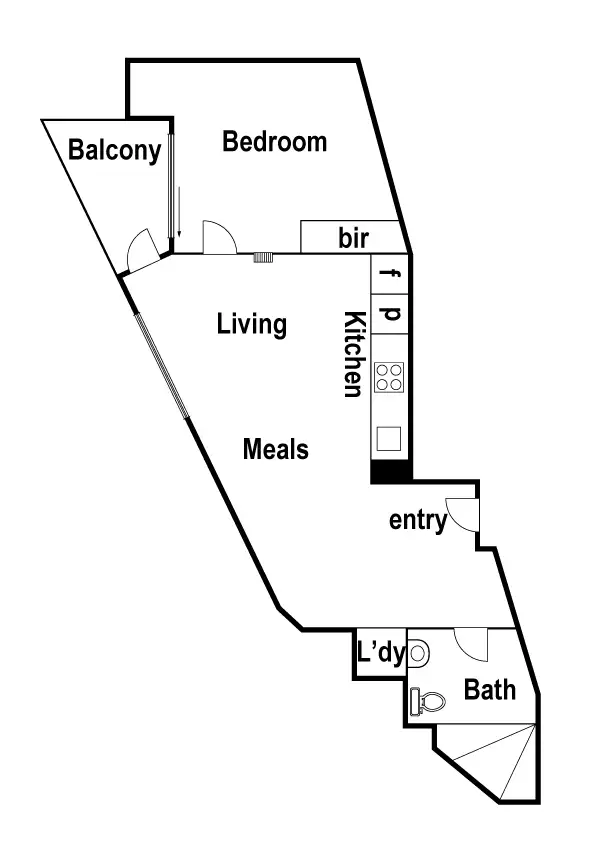 Floorplan of Homely apartment listing, 327/673 Latrobe Street, Docklands VIC 3008