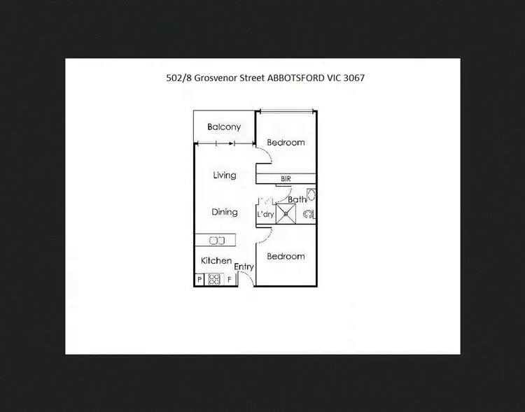 Floorplan of Homely apartment listing, 502/8 Grosvenor Street, Abbotsford VIC 3067