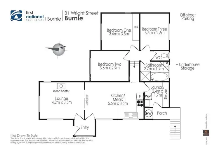 Floorplan of Homely house listing, 31 Wright Street, Shorewell Park TAS 7320