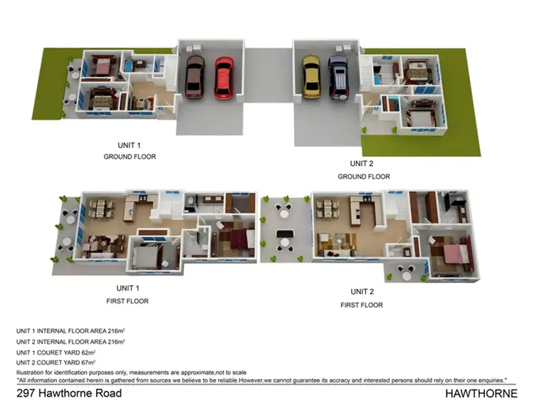 Floorplan of Homely townhouse listing, 2/297 Hawthorne Road, Hawthorne QLD 4171