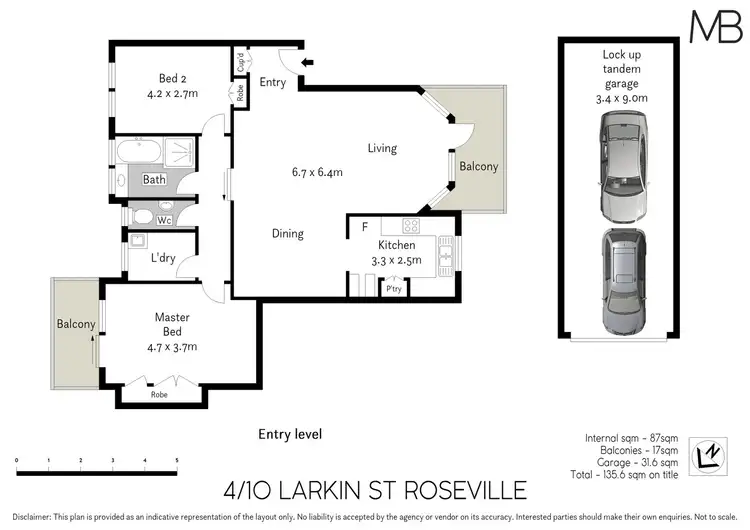 Floorplan of Homely apartment listing, 4/10 Larkin Street, Roseville NSW 2069