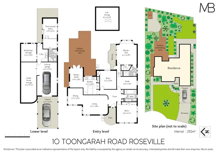 Floorplan of Homely house listing, 10 Toongarah Road, Roseville NSW 2069