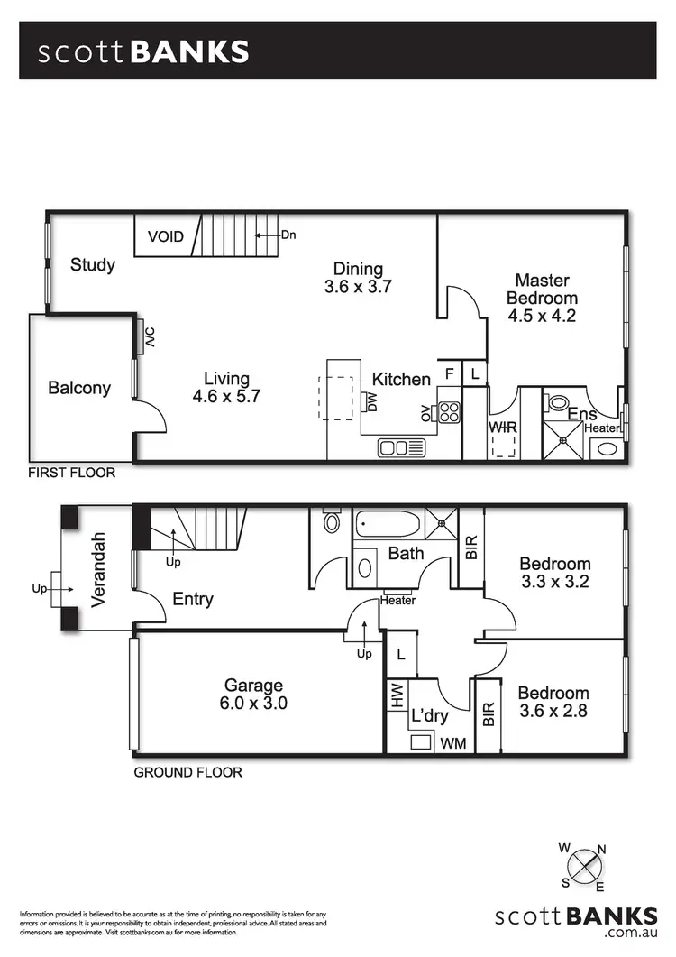 Floorplan of Homely townhouse listing, 17/39 Horne Street, Elsternwick VIC 3185