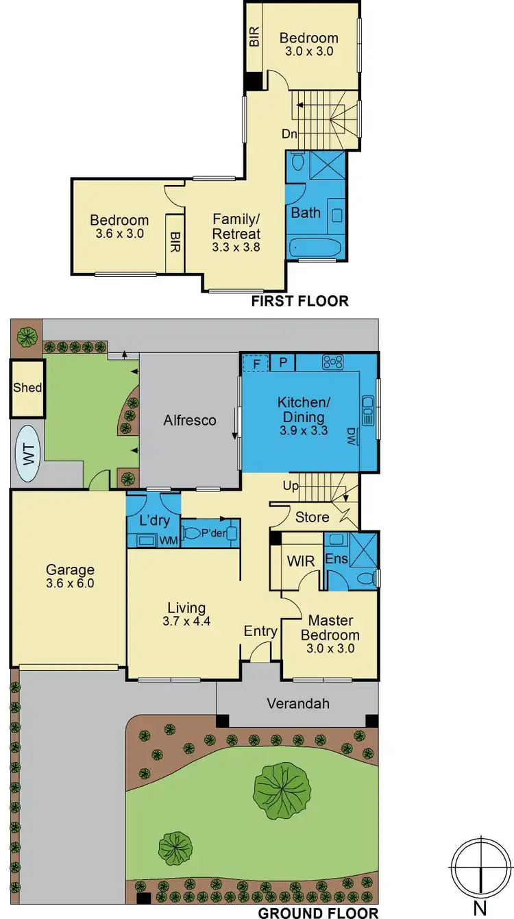 Floorplan of Homely townhouse listing, 1/4 Davis Street, Doncaster VIC 3108