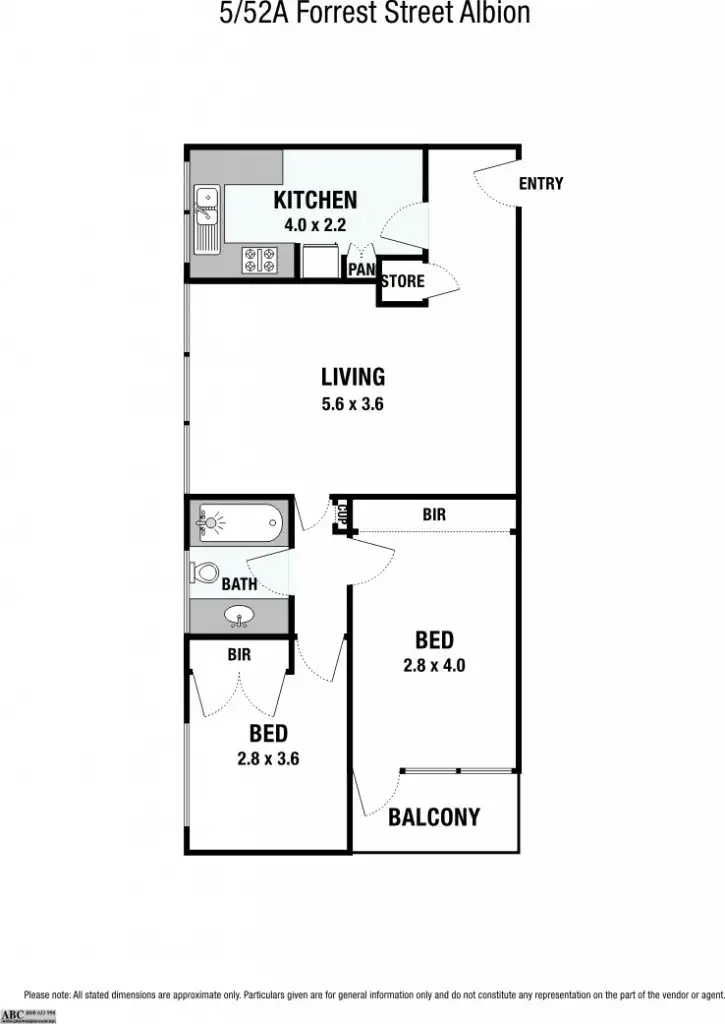 Floorplan of Homely apartment listing, 5/52A Forrest Street, Sunshine VIC 3020