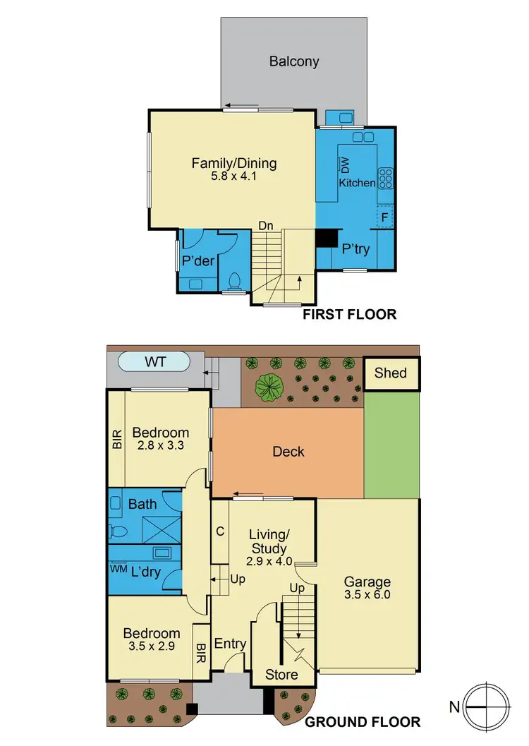 Floorplan of Homely townhouse listing, 2/4 Davis Street, Doncaster VIC 3108
