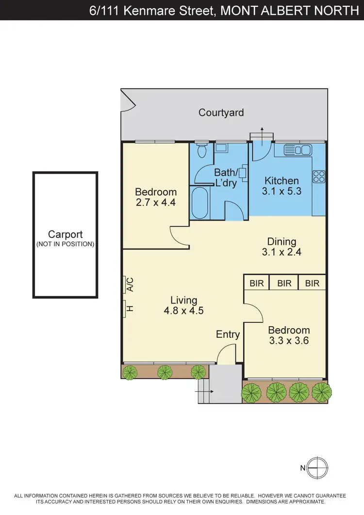 Floorplan of Homely unit listing, 6/111 Kenmare Street, Mont Albert North VIC 3129