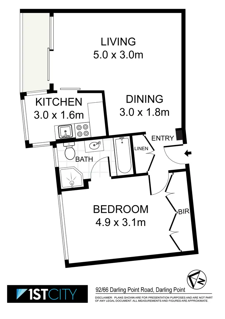 Floorplan of Homely apartment listing, 92/66 Darling Point Road, Darling Point NSW 2027
